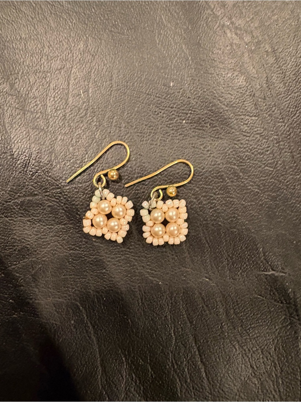 Delicate Blush Beaded Drop Earrings - Women Jewelry
